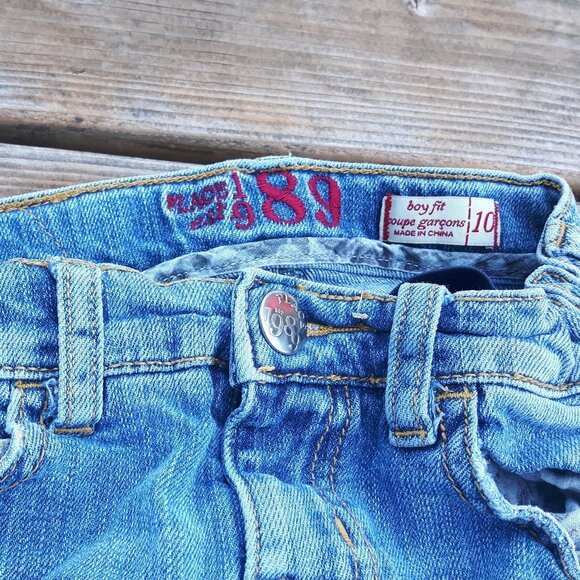 Girls Children's Place Jeans Silver Sequin Sparkle - Picture 2 of 9